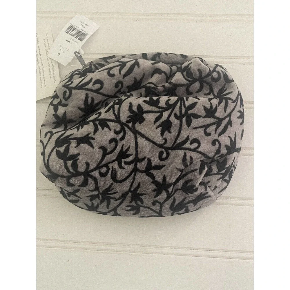 New Portolano Gray Black Make-Up Pouch Multi-Purpose Travel Bag